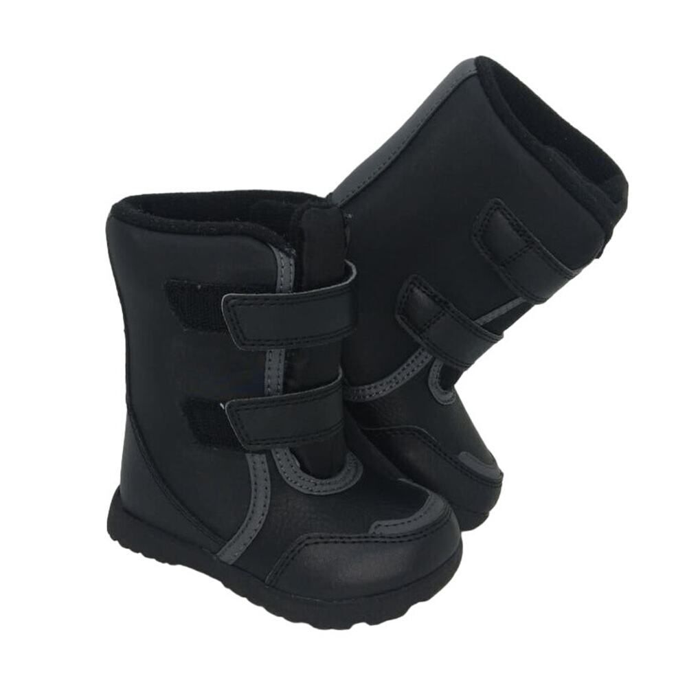 RUGGED OUTBACK Toddler Boys Black Lined Easy Close Boots - Size: 5
